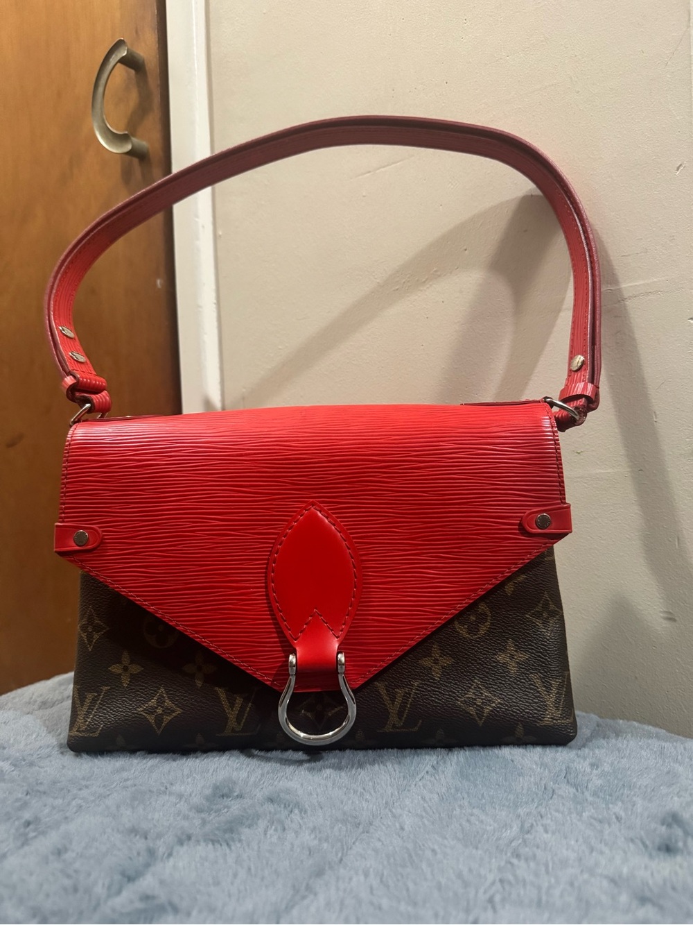 Louis Vuitton Mitchel Red Flap Monogram Shoulder Bag